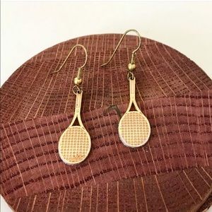 Vintage Tennis Racket Earrings